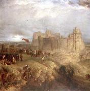 Henry Dawson Painting by Henry Dawson 1847 of King Charles I raising his standard at Nottingham Castle 24 August 1642 Spain oil painting artist